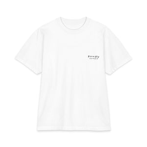 Hole with American Flag T-Shirt and non pocket | Cloudy Sky Graphic