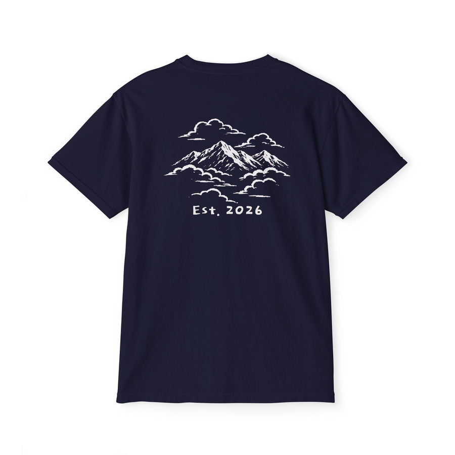 Mountains in the Clouds Pocket Tee back print