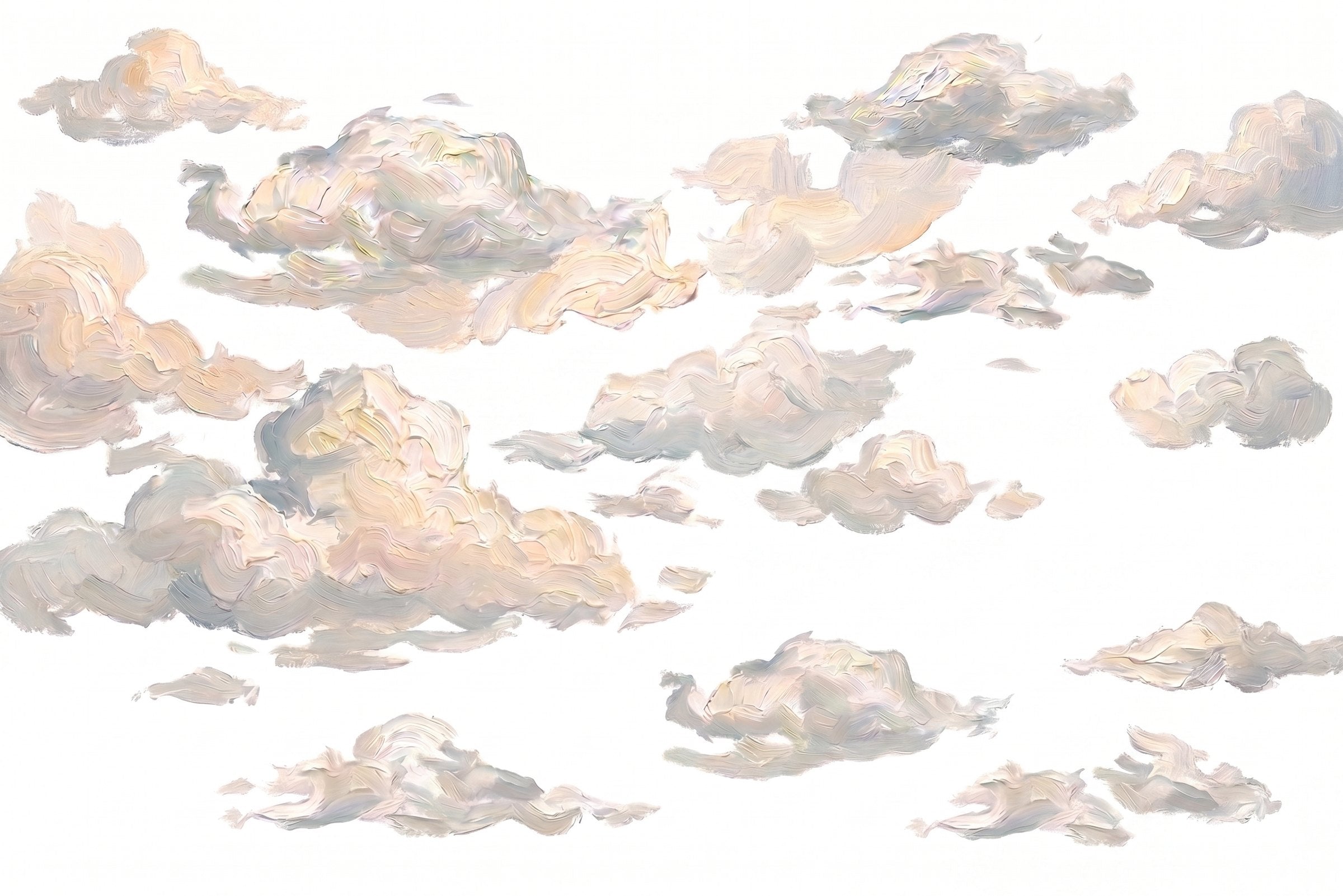 Hand-painted clouds on canvas — Proudly Clowded hero
